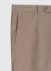 Bej Fitilli Kumaş Modern Fit Kadife Klasik Pamuk Karışımlı Pantolon