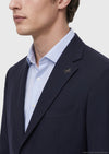 Lacivert Düz Modern Fit %100 Yün Takım Elbise
