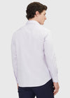 Lila Düz Regular Fit Uzun Dokuma Klasik %100 Pamuk Gömlek