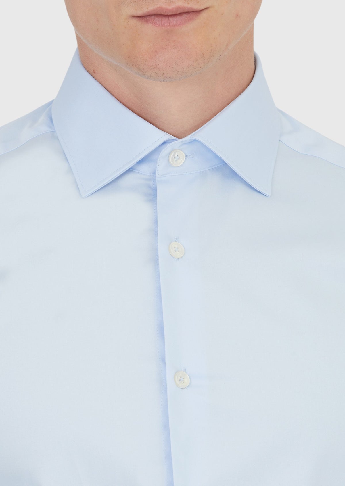 Koyu Mavi Düz Slim Fit Uzun Dokuma Klasik %100 Pamuk Gömlek