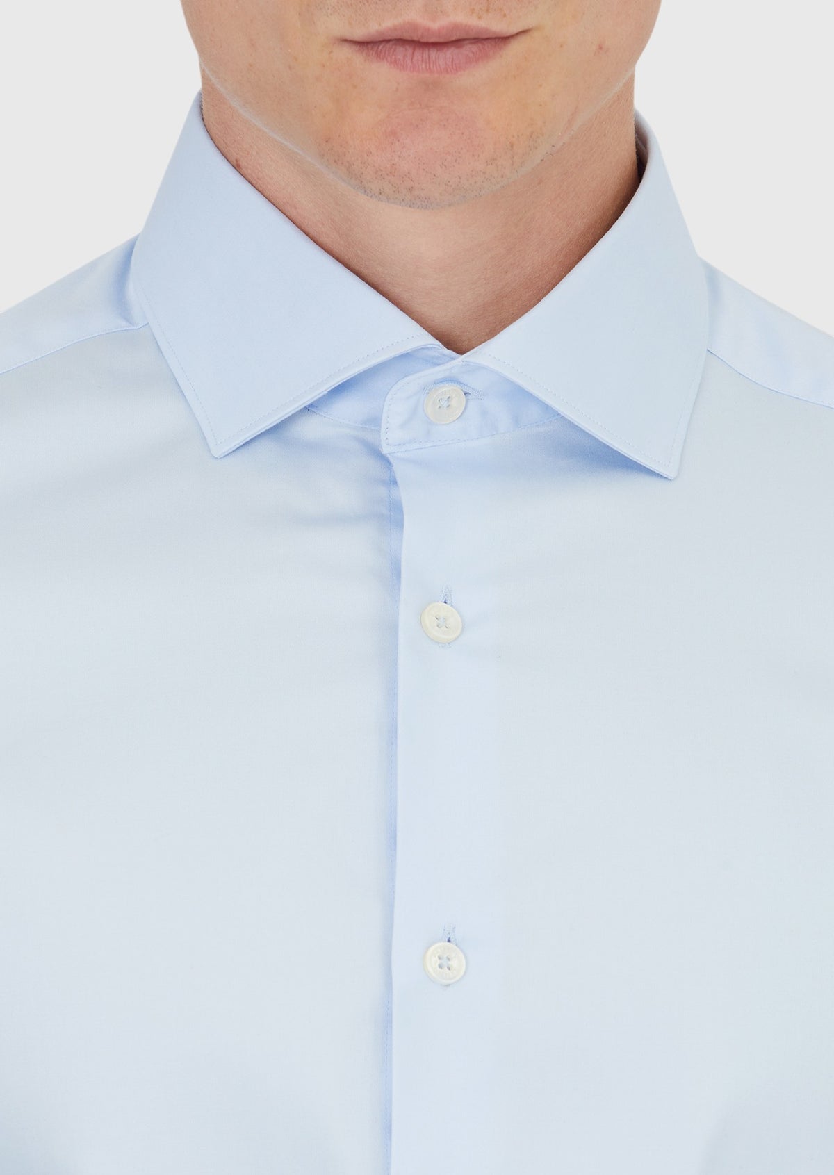 Koyu Mavi Düz Slim Fit Uzun Dokuma Klasik %100 Pamuk Gömlek