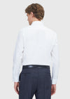 Beyaz Düz Slim Fit Uzun Dokuma Klasik %100 Pamuk Gömlek