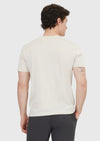 Bej Düz Bisiklet Yaka %100 Pamuk T-Shirt