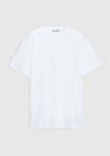 Beyaz Düz Bisiklet Yaka %100 Pamuk T-Shirt