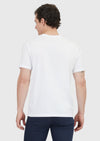 Beyaz Düz Bisiklet Yaka %100 Pamuk T-Shirt