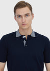 Lacivert Düz Polo Yaka %100 Pamuk T-Shirt