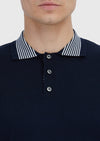 Lacivert Düz Polo Yaka %100 Pamuk T-Shirt