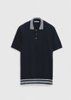 Lacivert Düz Polo Yaka %100 Pamuk T-Shirt