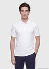 Beyaz Düz Polo Yaka %100 Pamuk T-Shirt
