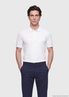 Beyaz Düz Polo Yaka %100 Pamuk T-Shirt