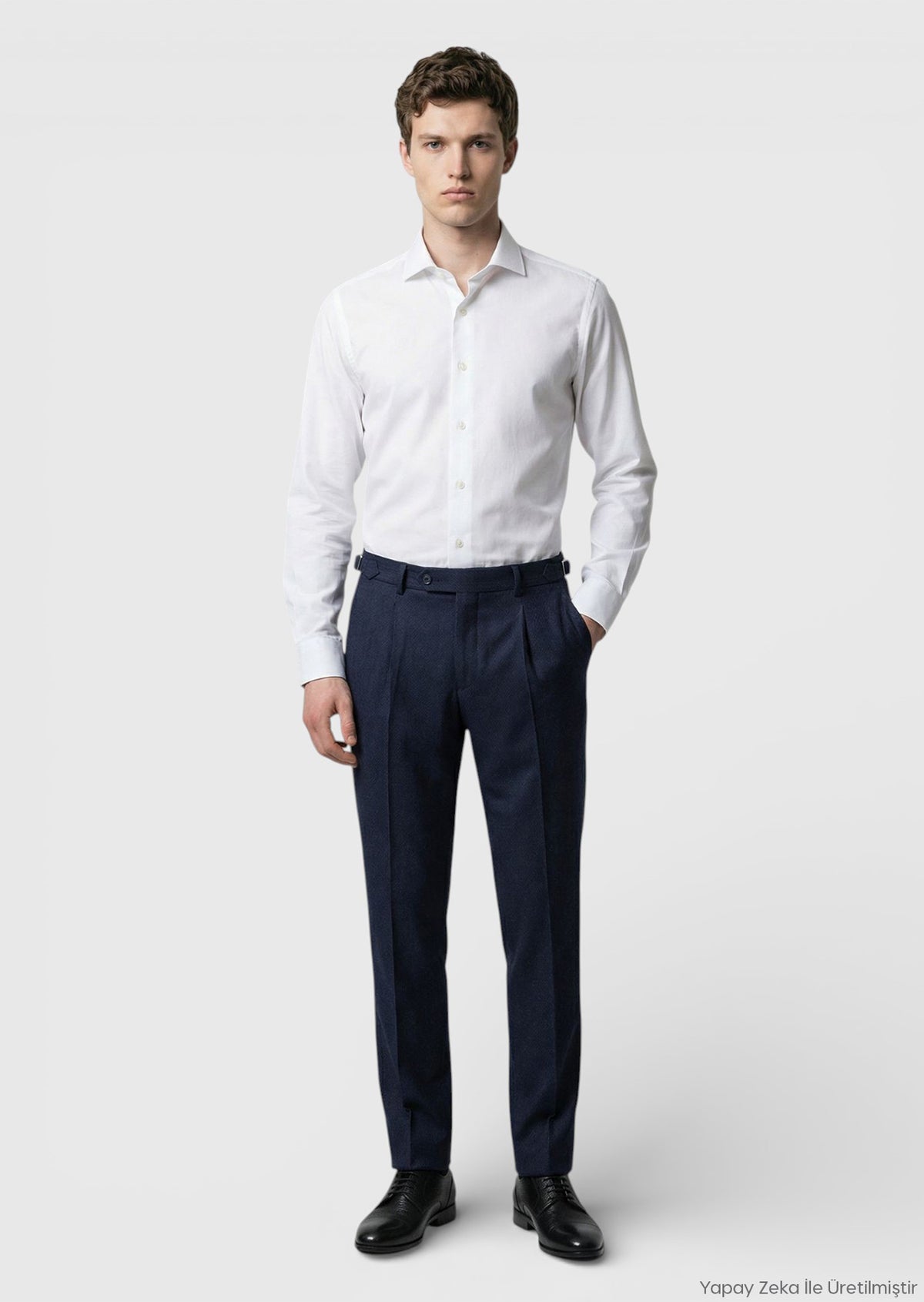 Beyaz Düz Casual Fit Uzun Dokuma Casual %100 Pamuk Gömlek