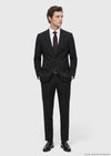 Siyah Düz Thin&taller Slim Fit %100 Yün Takım Elbise