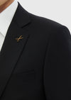 Siyah Düz Thin&taller Slim Fit %100 Yün Takım Elbise