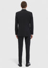 Siyah Düz Thin&taller Slim Fit %100 Yün Takım Elbise
