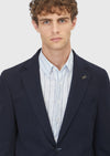 Lacivert Shirt Shoulder Slim Fit %100 Pamuk Örme Ceket