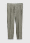 Haki Dokuma Regular Fit Casual %100 Keten Pantolon