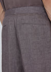 Gül Kurusu Düz Dokuma Regular Fit Casual %100 Keten Pantolon