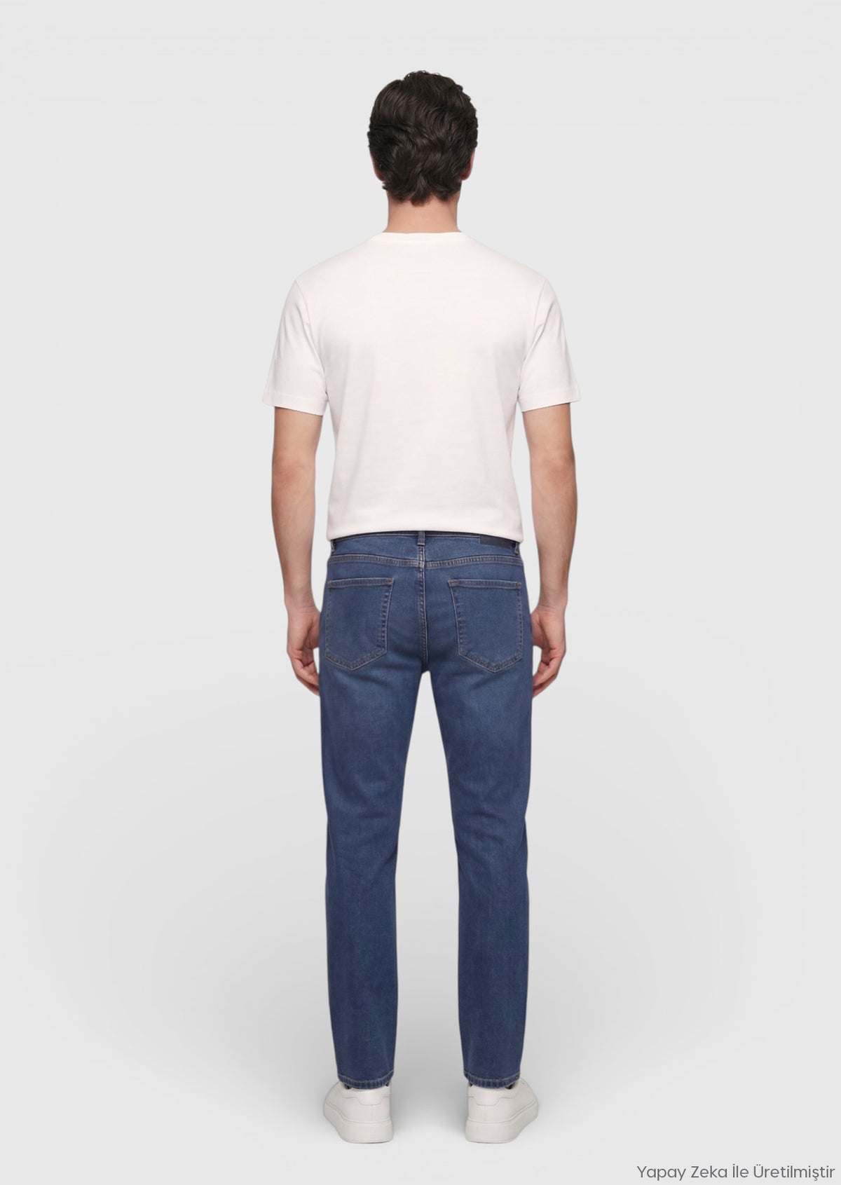Ekru Düz İpek Karışımlı T-Shirt