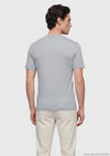 Gri Düz İpek Karışımlı T-Shirt