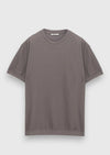 Mürdüm Jakarlı %100 Pamuk T-Shirt