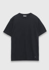 Siyah Jakarlı %100 Pamuk T-Shirt