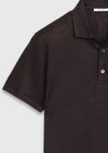 Mürdüm Düz %100 Keten T-Shirt