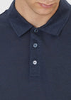 Lacivert Düz %100 Keten T-Shirt