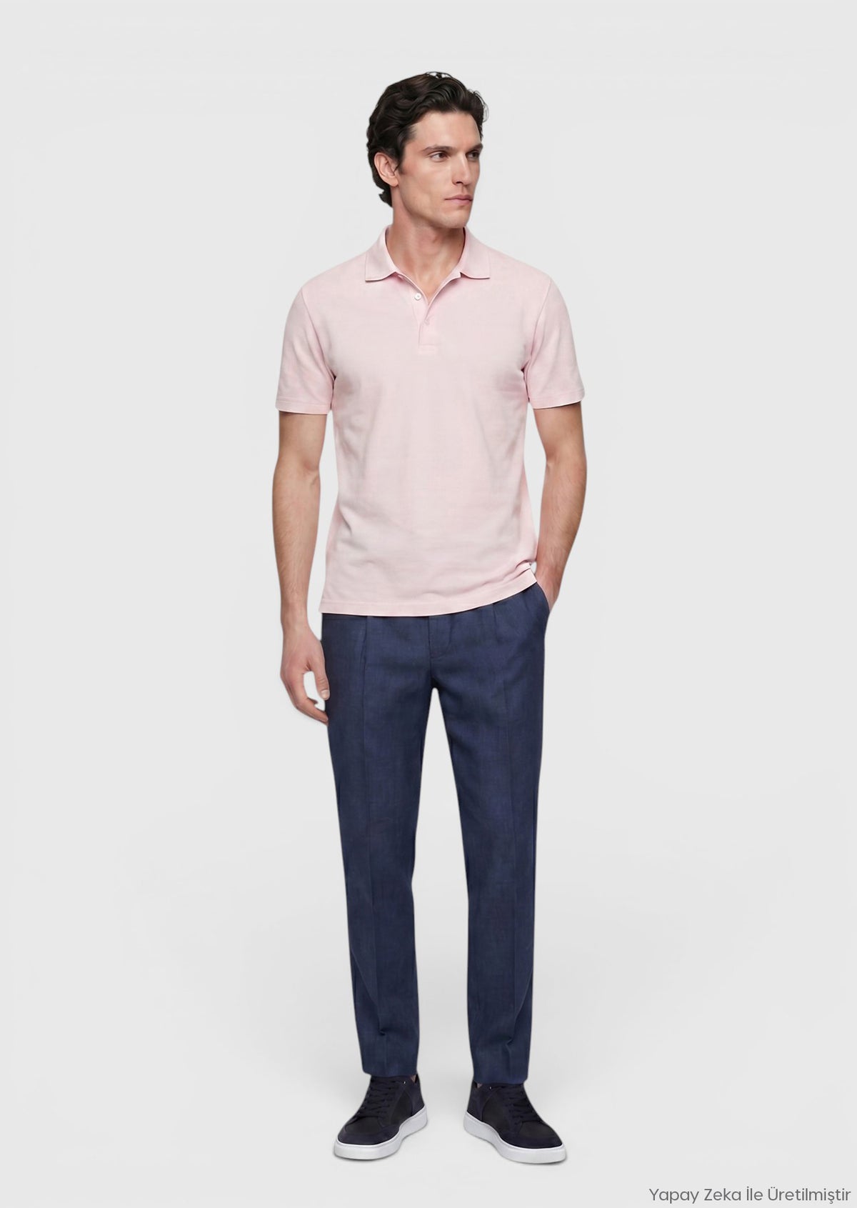 Pembe Düz %100 Pamuk T-Shirt