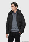 Antrasit Regular Fit Kapüşonlu Casual Dokuma Mont