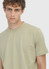 Açık Yeşil Jakarlı %100 Pamuk T-Shirt