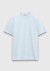 Açık Mavi Jakarlı %100 Pamuk T-Shirt