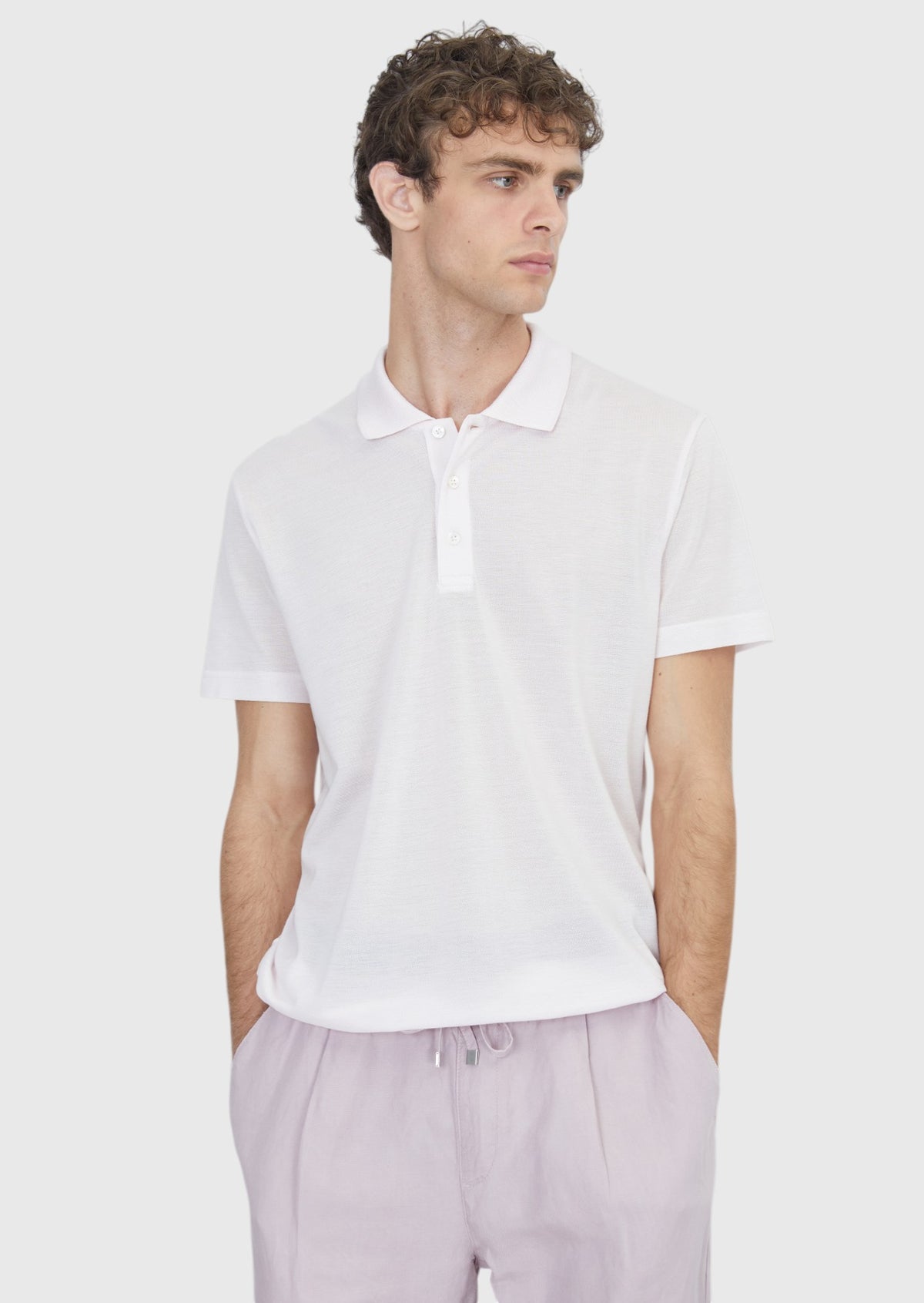 Pink Plain Cotton Blended T-Shirt