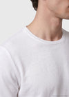 Beyaz Düz %100 Keten T-Shirt