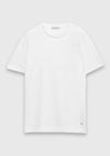 Beyaz Düz %100 Keten T-Shirt
