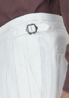 Ekru Düz Zeroweight Slim Fit %100 Keten Takım Elbise