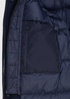 Lacivert Regular Fit Kapüşonlu Casual Dokuma Kaban