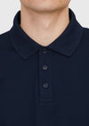 Lacivert Düz Polo Yaka %100 Pamuk T-Shirt