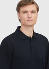Siyah Düz Polo Yaka %100 Pamuk T-Shirt