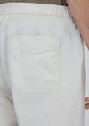 Bej Düz Dokuma Jogging Fit Casual Keten Karışımlı Pantolon