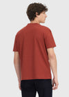 Bordo Düz Bisiklet Yaka %100 Pamuk T-Shirt