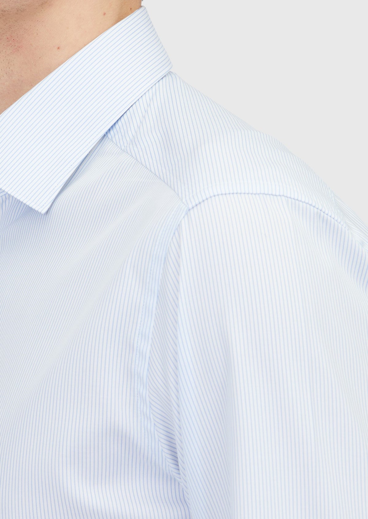 Açık Mavi Regular Fit Uzun Dokuma Klasik %100 Pamuk Gömlek