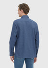 İndigo Casual Fit Uzun Dokuma Casual %100 Pamuk Gömlek