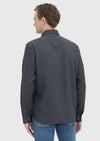 Antrasit Casual Fit Uzun Dokuma Casual %100 Pamuk Gömlek