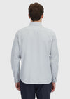 Açık Gri Desenli Casual Fit Uzun Dokuma Casual %100 Pamuk Gömlek
