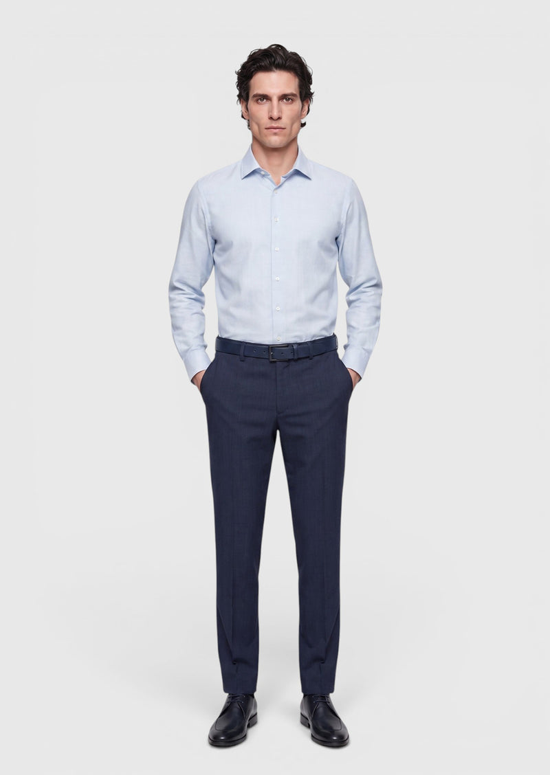 Mavi Desenli Casual Fit Uzun Dokuma Casual %100 Pamuk Gömlek