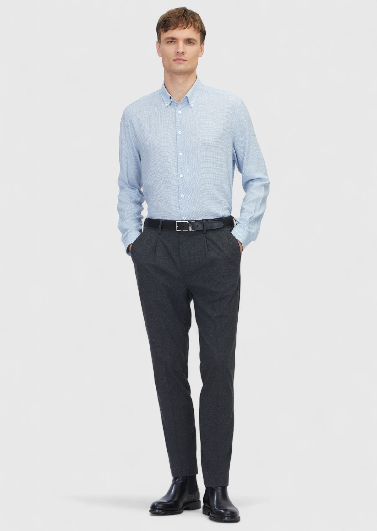 Mavi Casual Fit Uzun Dokuma Casual Pamuk Karışımlı Gömlek