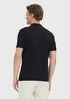 Siyah Düz Polo Yaka %100 Pamuk T-Shirt