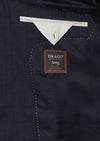 Koyu Lacivert Desenli Zeroweight Slim Fit %100 Yün Takım Elbise