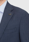 Lacivert Desenli Zeroweight Slim Fit %100 Yün Takım Elbise