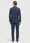 Lacivert Desenli Zeroweight Slim Fit %100 Yün Takım Elbise